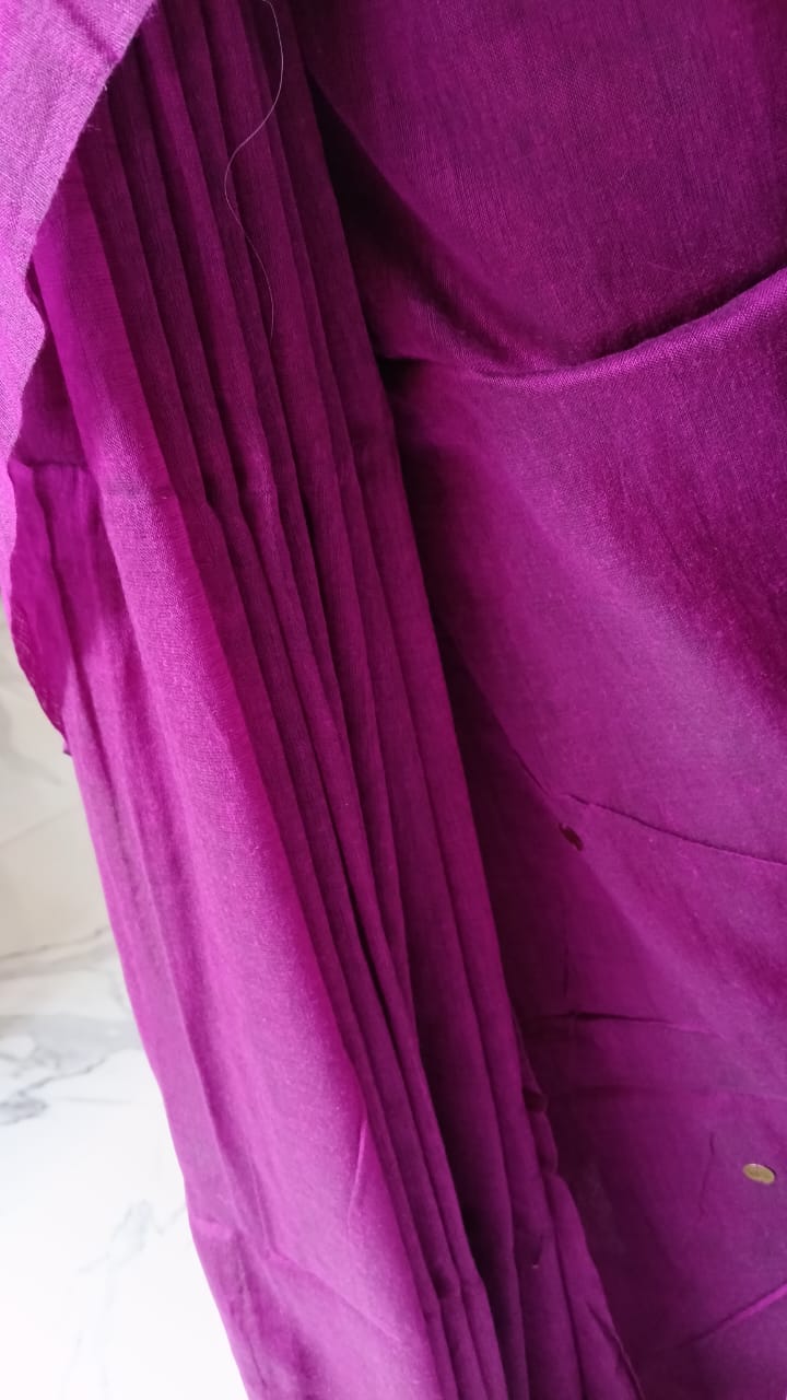 wine mul cotton saree
