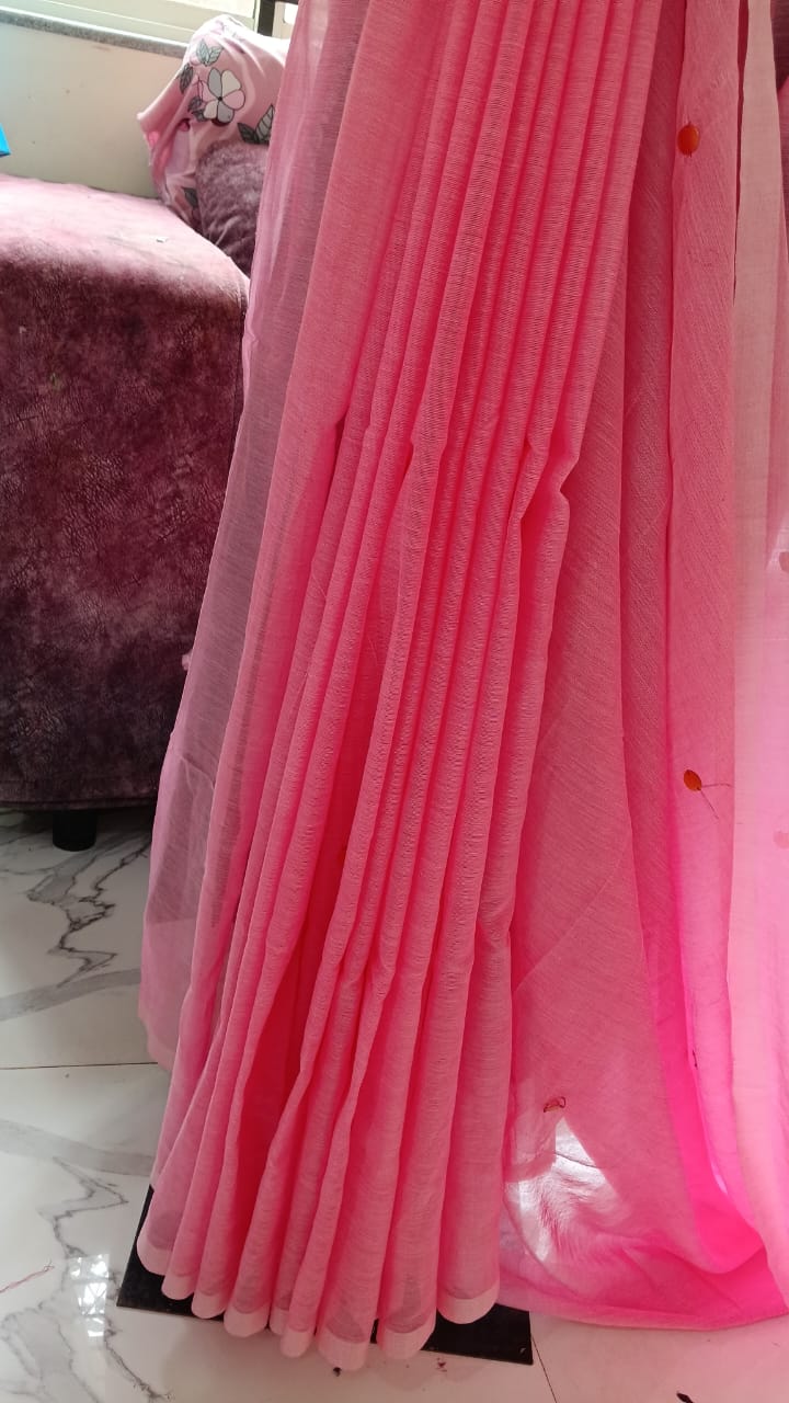 baby pink ginnie saree