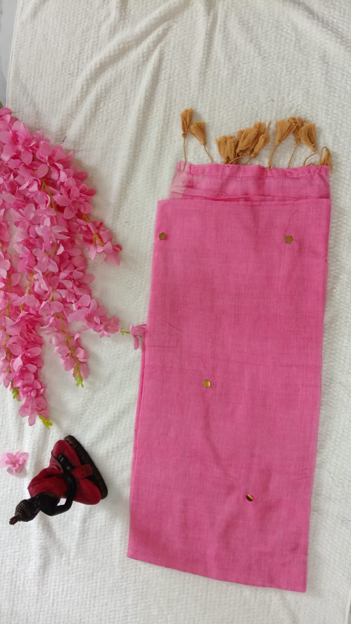 baby pink ginnie saree