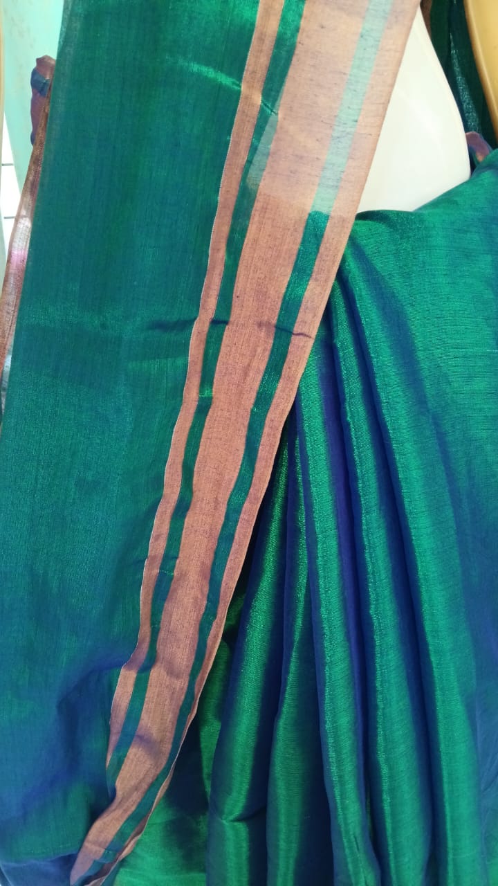 Green tissue sareee
